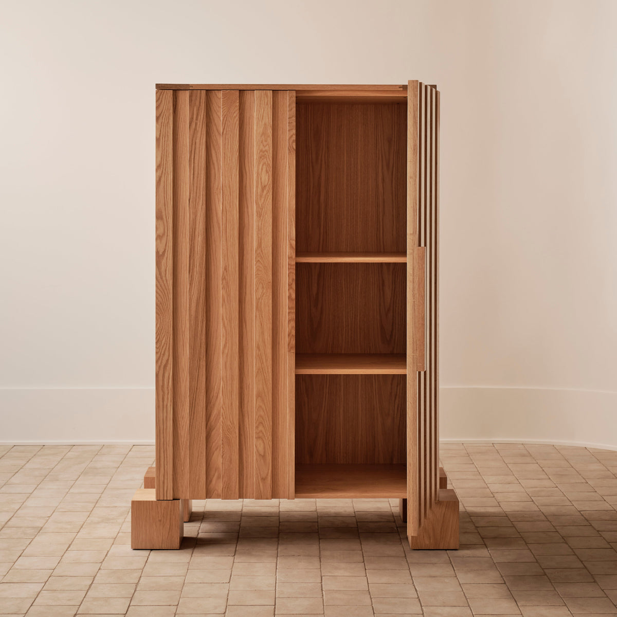 Fort Cabinet Tall - Oak in stock